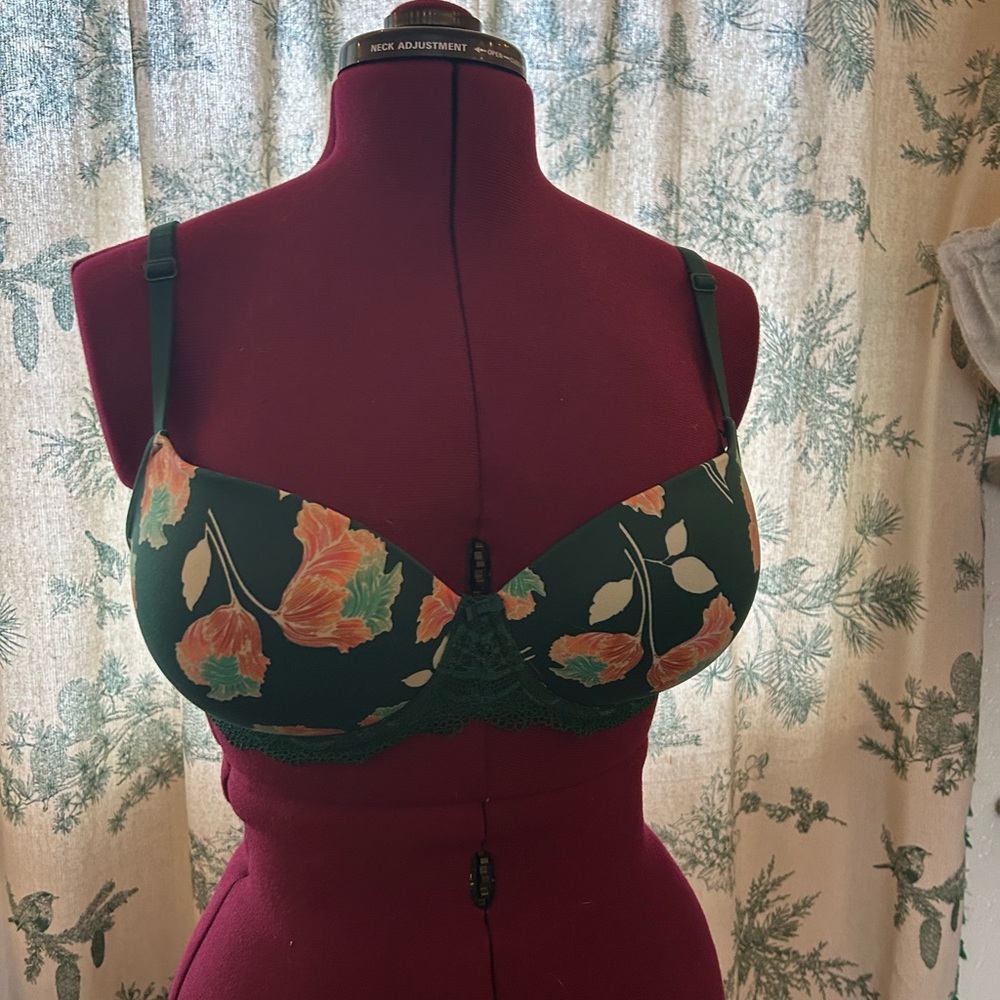 Auden Green Floral Push-up Bra - 34DD